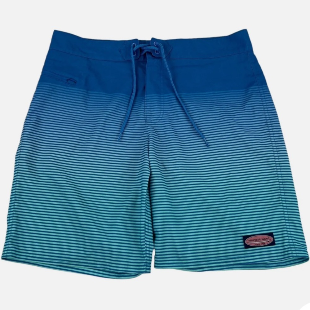 🏄‍♂️Surfs Up!! Vineyard Vines Board Short Men's Size 30 Blue Striped Swim Surf